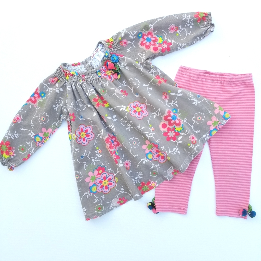 BABY NAY Boutique Dress Leggings Outfit Size 2T